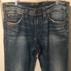 Mens W36/L34 Silver Jeans Co Zac Relaxed Fit